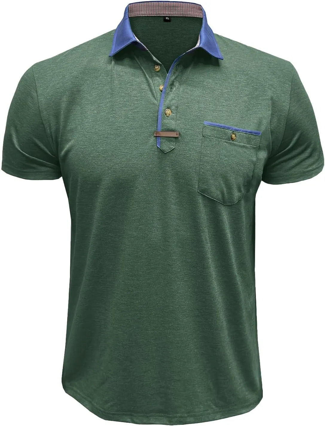 SEGANUP Men's Casual Collared Polo Shirts Cotton Short Sleeve Golf Shirts Fashion Basic Shirts with Pocket