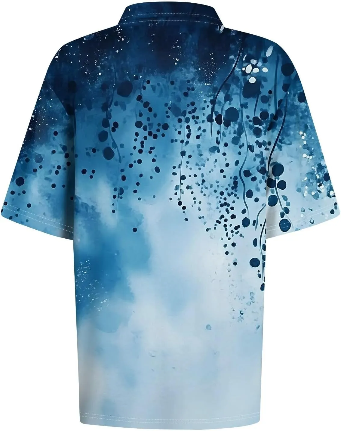 Short Sleeve Shirts for Women Dressy Casual Button Trendy Lapel Neck Boho Print Fitted Tunics Tops Shirts