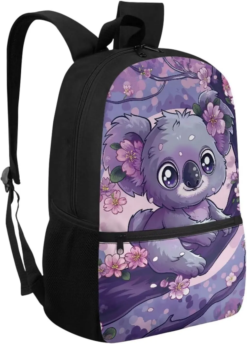 Showudesigns Cute Koala School Backpack for Girls 6-8 8-12 Elememtary Bookbag Cherry Blossom School Bags with Water Bottle Holder Kids Child Back Pack Purse Daycare Bag Satchel
