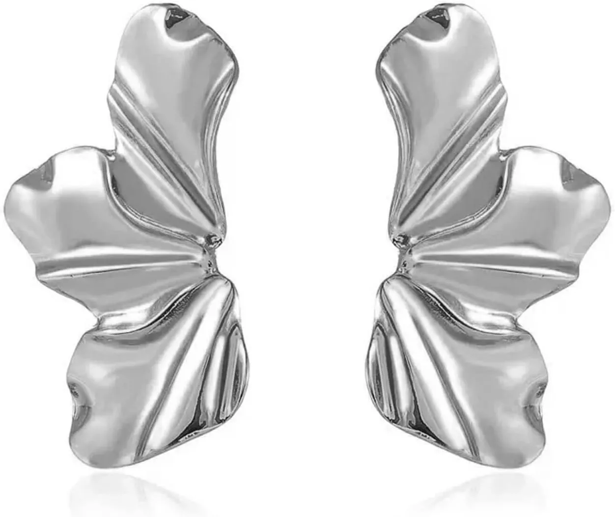 Silver Dangle Earrings Statement Stud Earring 14K Gold Plated Gold/Silver Dainty Hypoallergenic Earrings(ST-1018)