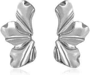 Silver Dangle Earrings Statement Stud Earring 14K Gold Plated Gold/Silver Dainty Hypoallergenic Earrings(ST-1018)