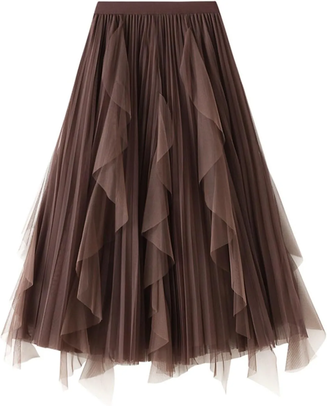 Skirt for Women A-Line High Waist Beach Outfits Bohemian Print Elastic Waist Maxi Skirt Tiered Casual Long Skirt