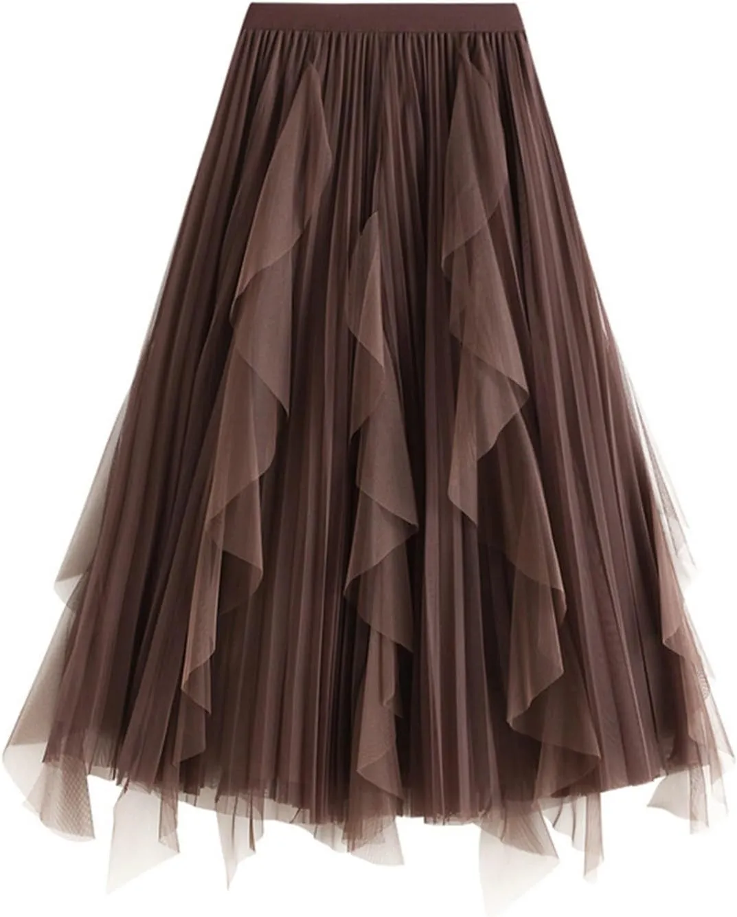 Skirt for Women A-Line High Waist Beach Outfits Bohemian Print Elastic Waist Maxi Skirt Tiered Casual Long Skirt