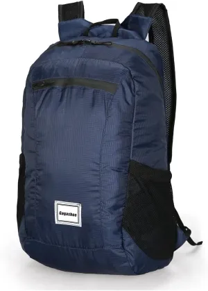 Small Foldable Hiking Daypack Packble Skin Casual Backpack Camping Cycling Travel Outdoor Day Bags Useful (Indigo)