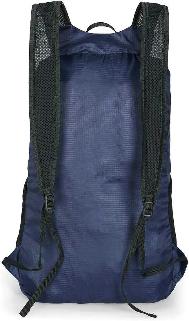 Small Foldable Hiking Daypack Packble Skin Casual Backpack Camping Cycling Travel Outdoor Day Bags Useful (Indigo)