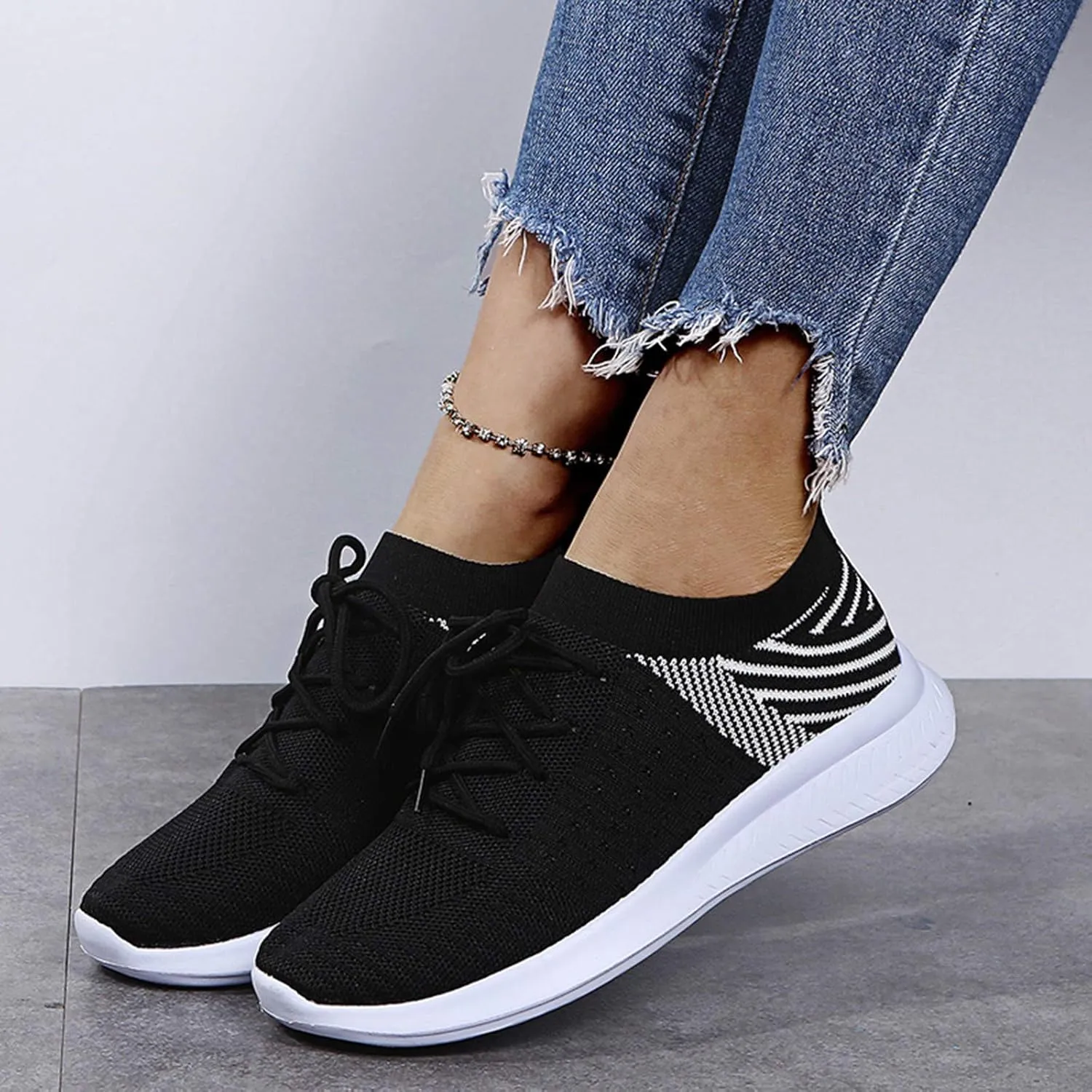 Sneakers for Women Slip Ons Slip On Sneakers Women Arch Support Wide White Tennis Shoes for Women Size 10 with Arch Support Womens Slip On Sneakers Size 7 Ankle Pull On Sneakers Womens