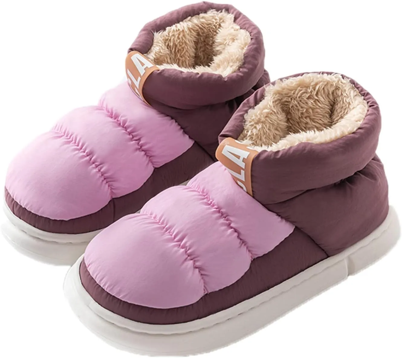 Snow Boots for Women Cute Womens Waterproof Snow Boots Tall Womens Winter Boots White Outdoor Boots Women 9.5 Botas De Invierno Mujer