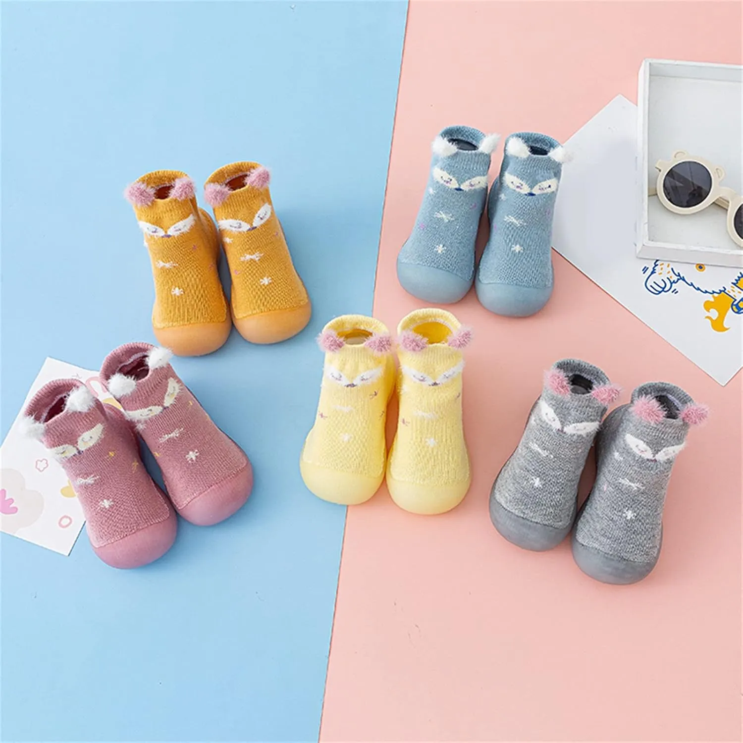 Sock Shoes Toddler,Infant Boys Girls Animal Prints Cartoon Socks Shoes Mesh The Floor Socks Non Slip Prewalker Shoes