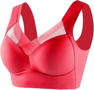 Sports Bra for Women - Large Bust, High Support, No Underwire, Plus Size, Push Up Supportive Bra - Breathable, Padded