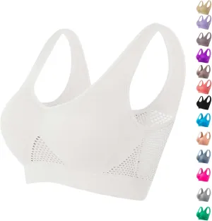Sports Bras for Women No Underwire Large Bust High Impact Wirefree Bra Push Up Comfortable Breathable Bras