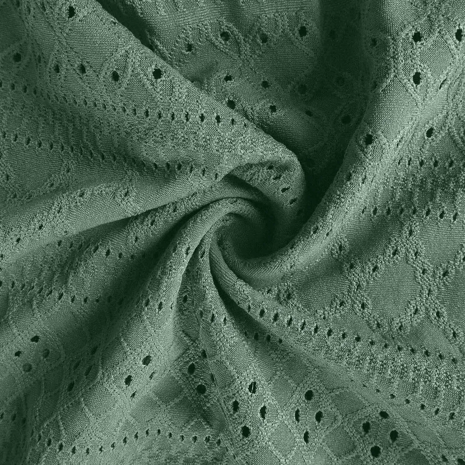 Spring Dresses for Women 2025 Eyelet Ruffle Short Sleeve Solid V Neck Casual Maxi Dresses Beach Vacation Long Dress