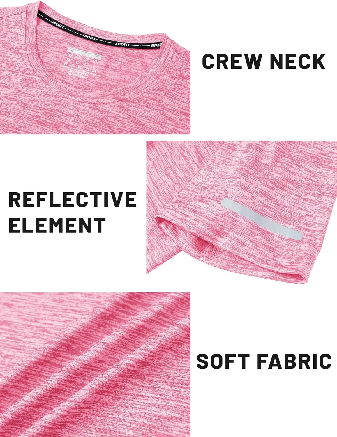 TACVASEN Mens Workout Shirts Short Sleeve Athletic Dry Fit Tshirts Shirts Running Gym Crewneck T-Shirts