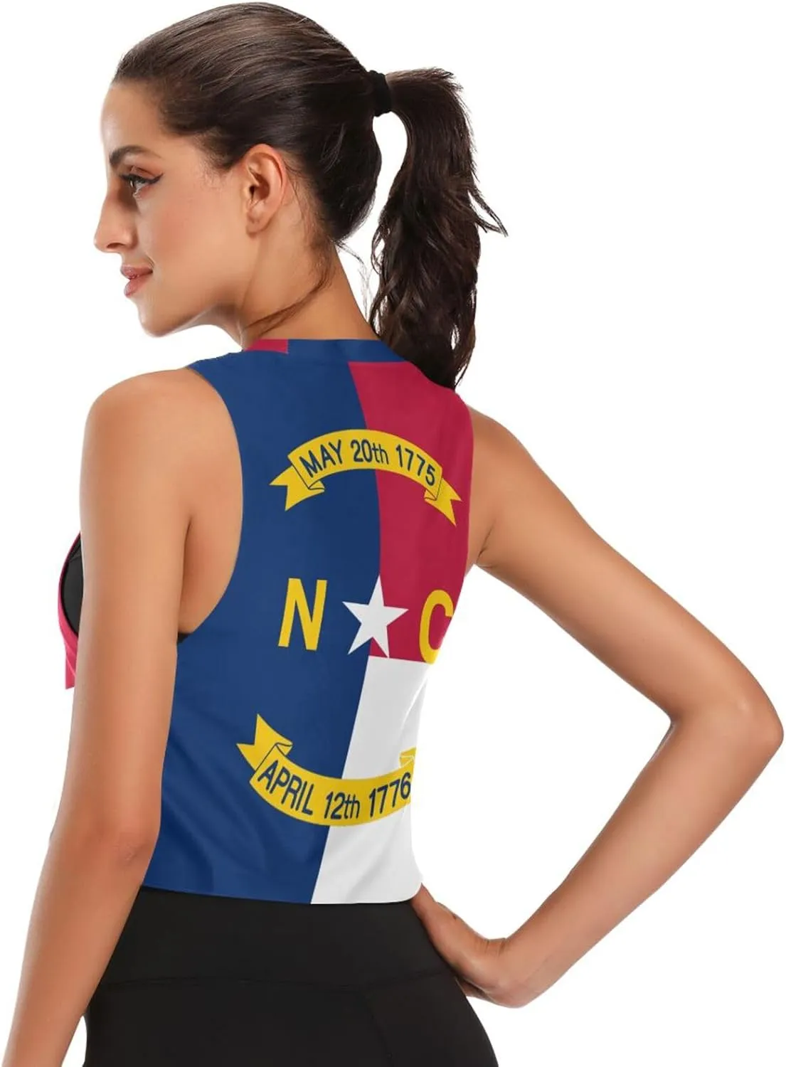 Tank Tops Running Shirts for Women Crop Top Workout Shirts Sleeveless Cropped Muscle Tank Shirts, Small