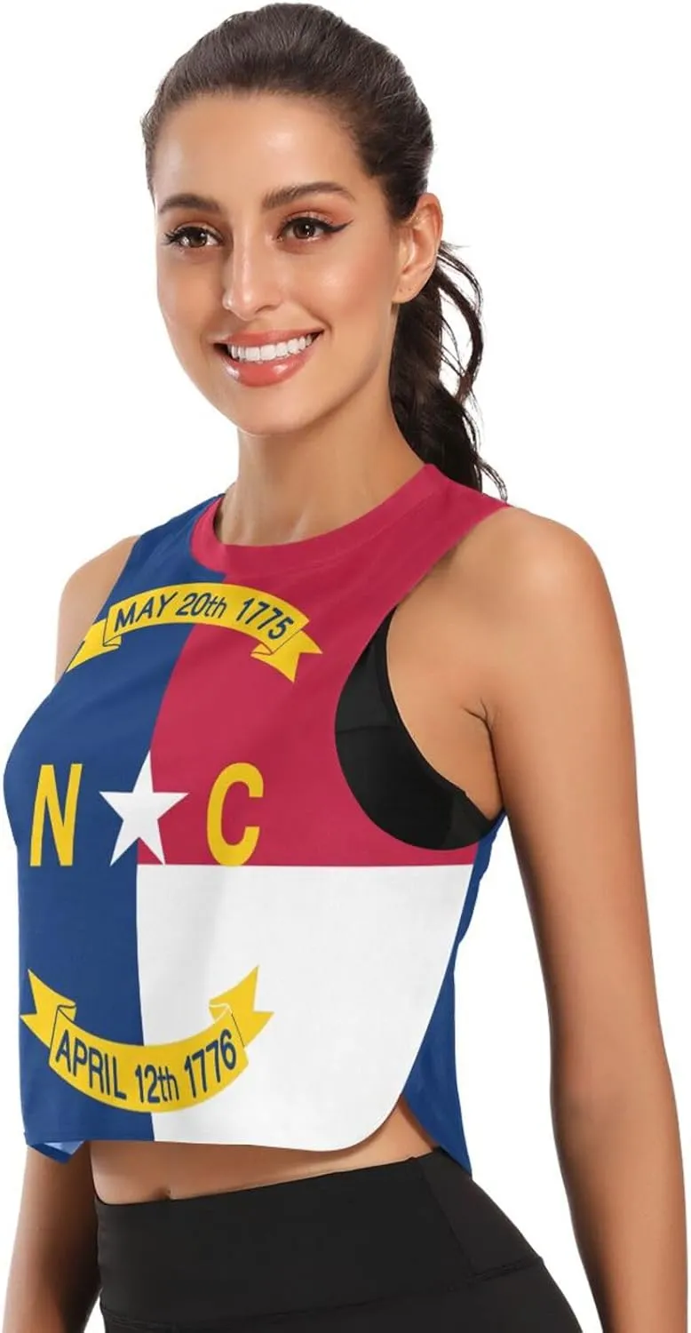 Tank Tops Running Shirts for Women Crop Top Workout Shirts Sleeveless Cropped Muscle Tank Shirts, Small