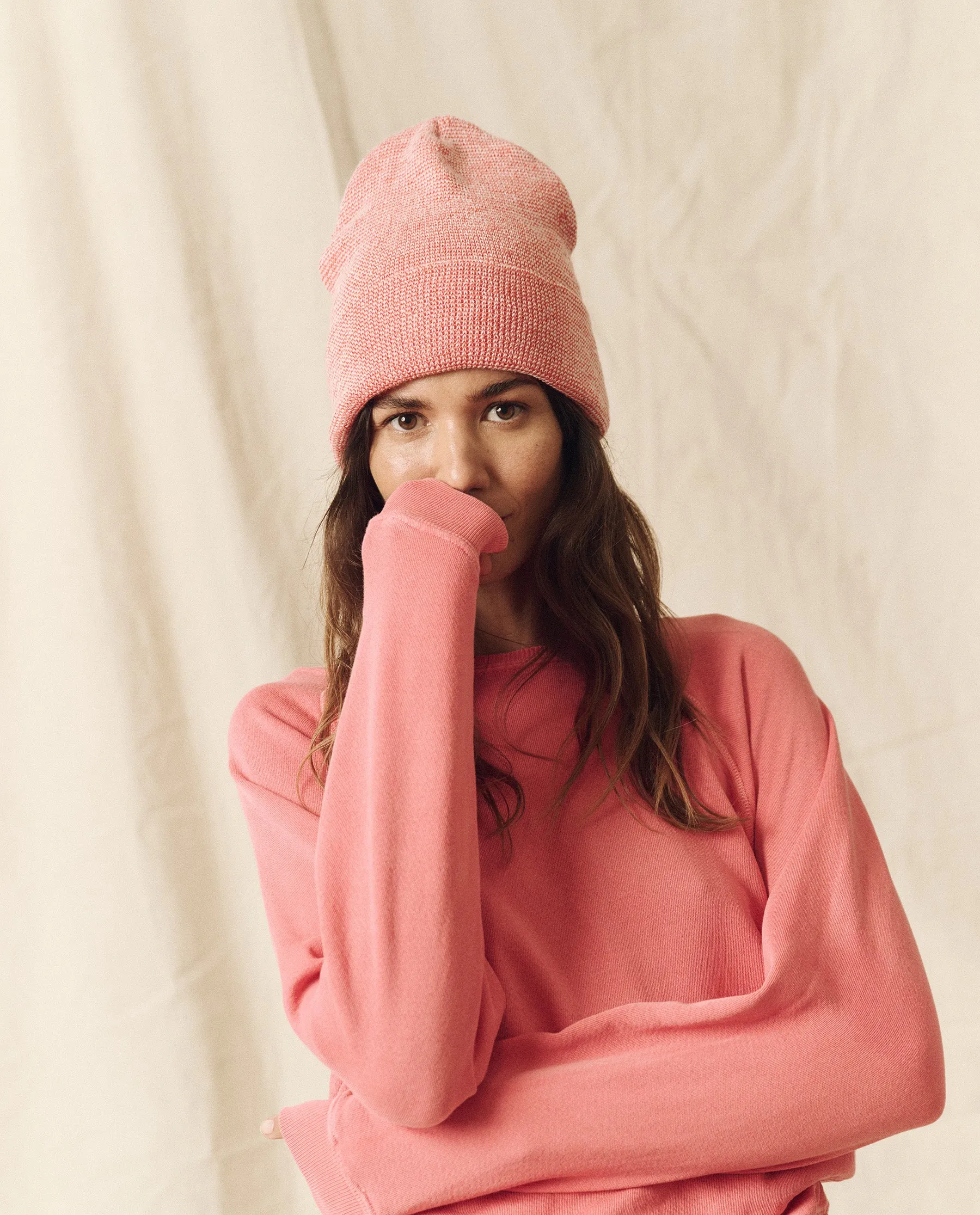 The Beanie. -- Persimmon Stripe