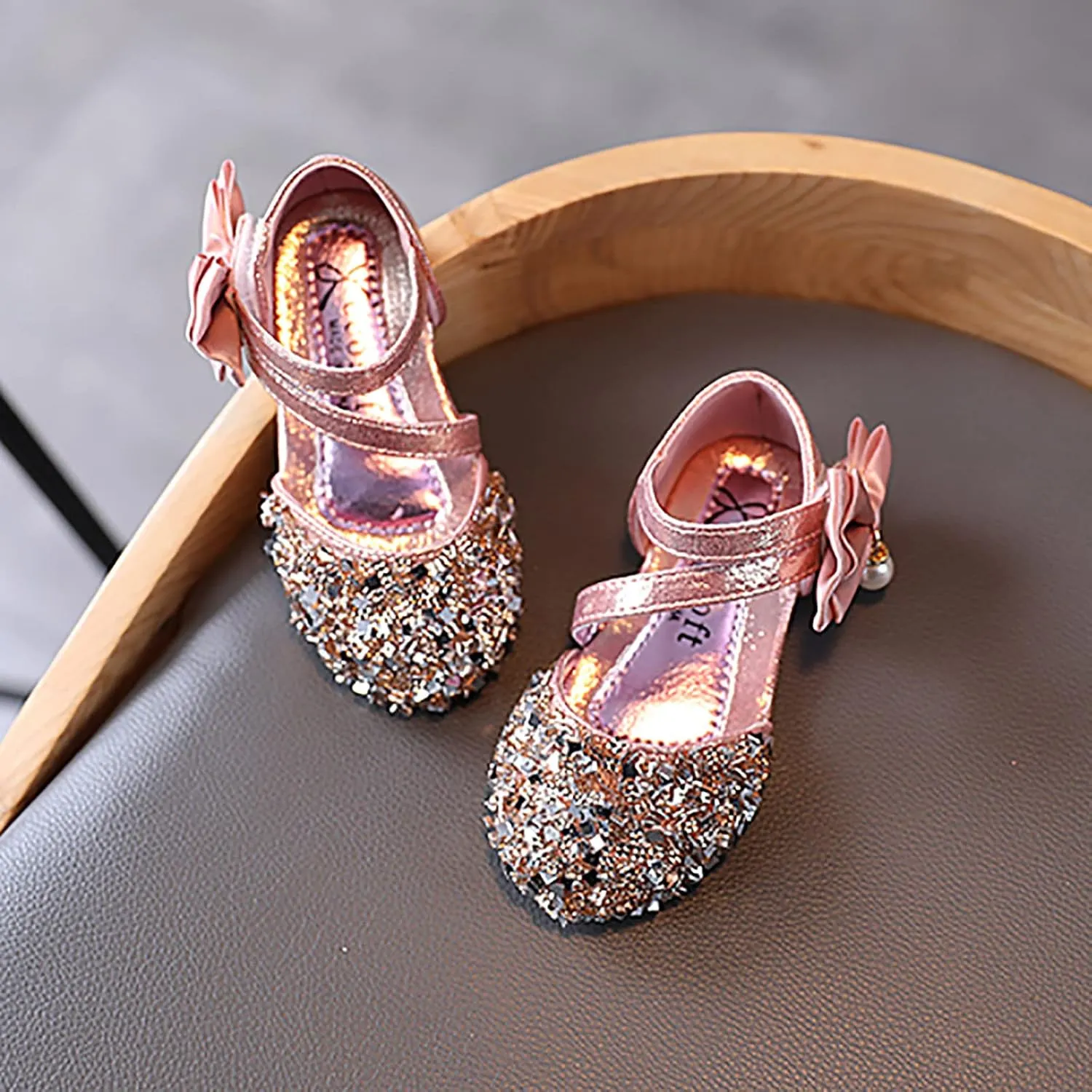 Toddler Girl Shoes,Infant Shoes Sandals Girls Baby Bowknot Kids Crystal Pearl Bling Princess Shoes Gift 1-11 Years