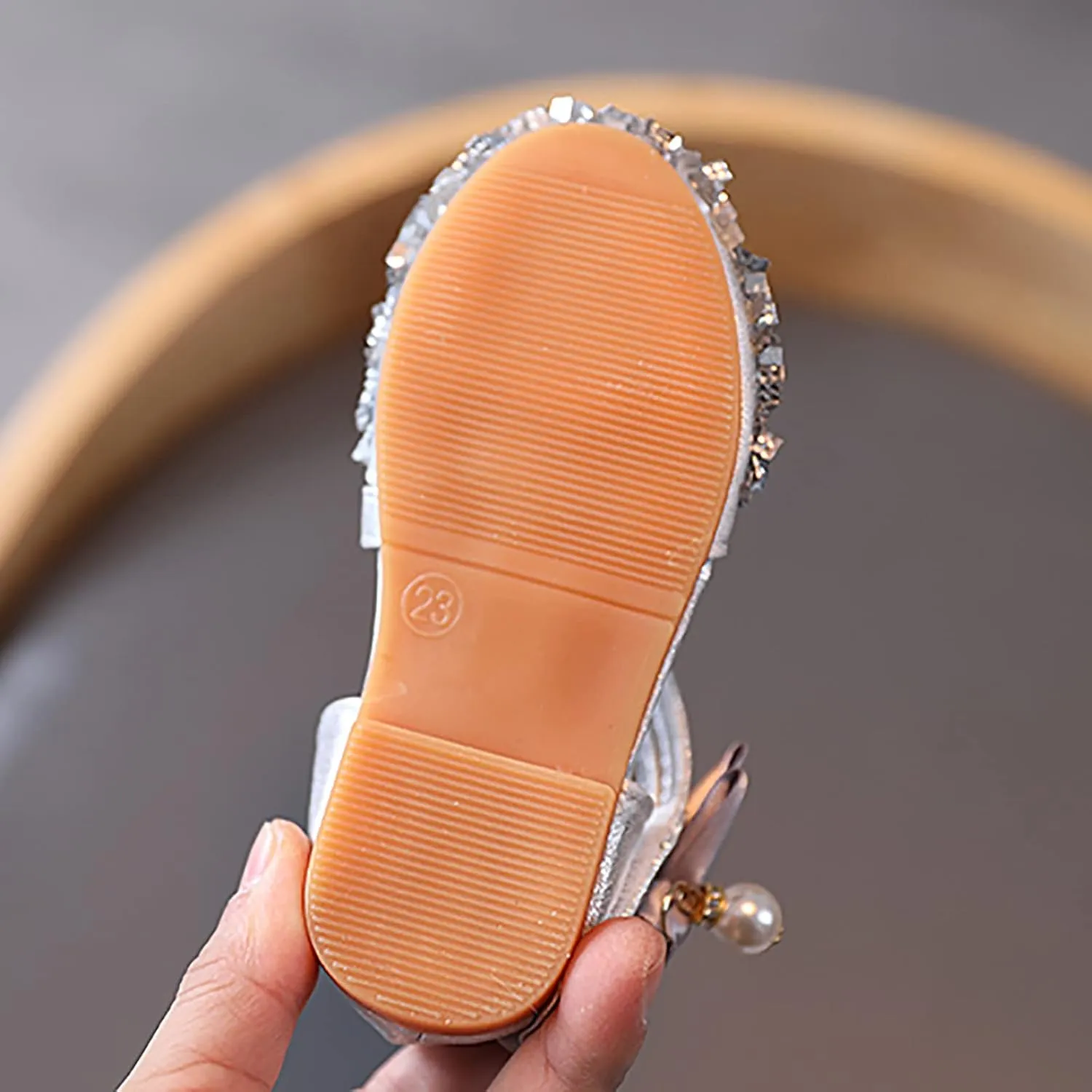 Toddler Girl Shoes,Infant Shoes Sandals Girls Baby Bowknot Kids Crystal Pearl Bling Princess Shoes Gift 1-11 Years