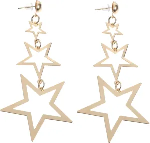 Totority 1Pair Star Dangle Earrings for Women Minimalist Lightweight Ear Jewelry Elegant Everyday Accessory for Casual Formal Occasions Design Present Ready Fashion