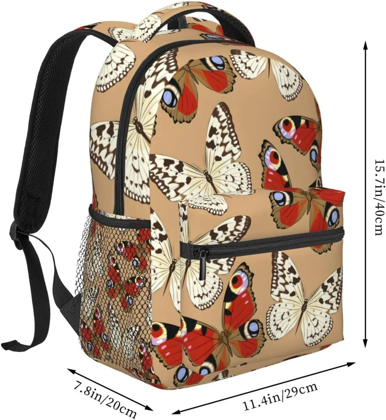 Travel Laptop Backpack for Women Lightweight College Backpack Adjustable Fits 15.6 Inch Laptop Bag Waterproof Computer Bag for Men - Butterfly