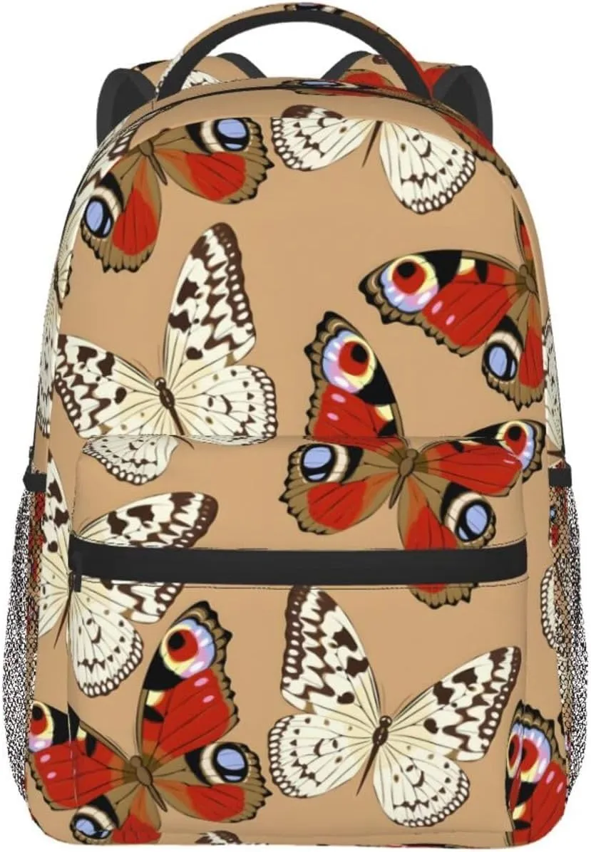 Travel Laptop Backpack for Women Lightweight College Backpack Adjustable Fits 15.6 Inch Laptop Bag Waterproof Computer Bag for Men - Butterfly