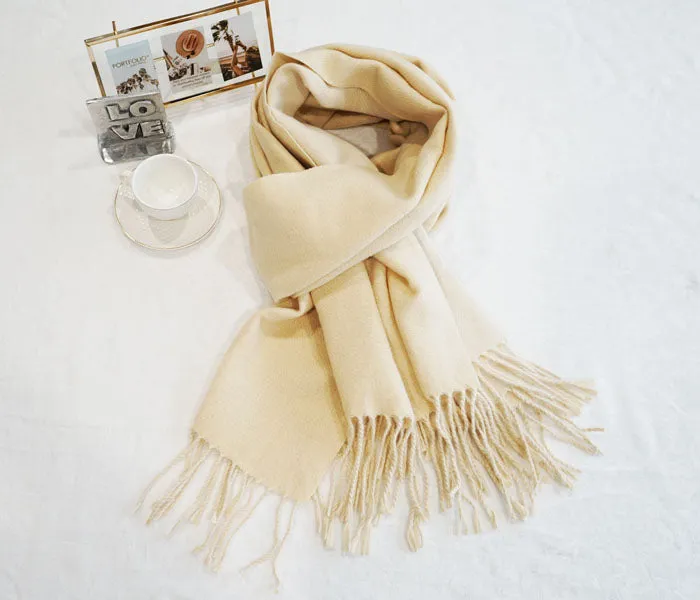 Two-Tone Cashmere Feel Scarves-S2416