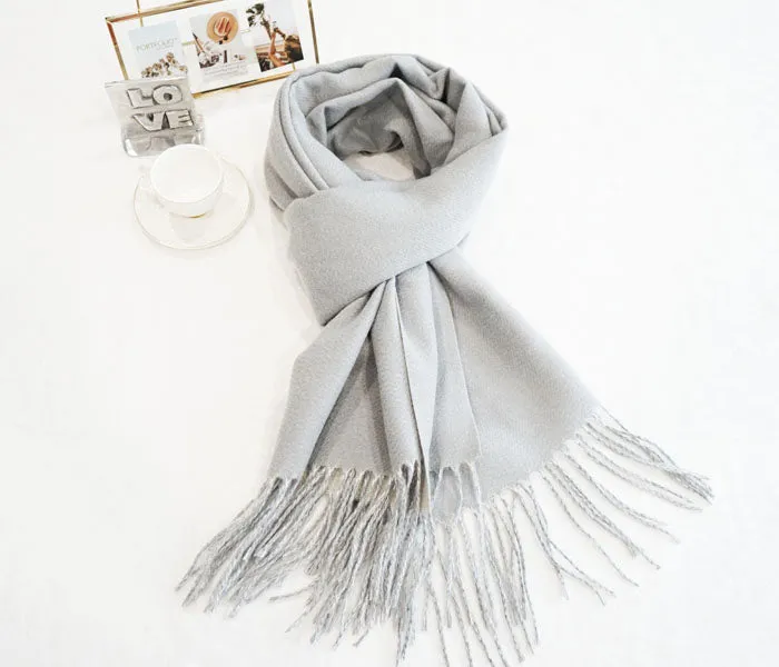 Two-Tone Cashmere Feel Scarves-S2416