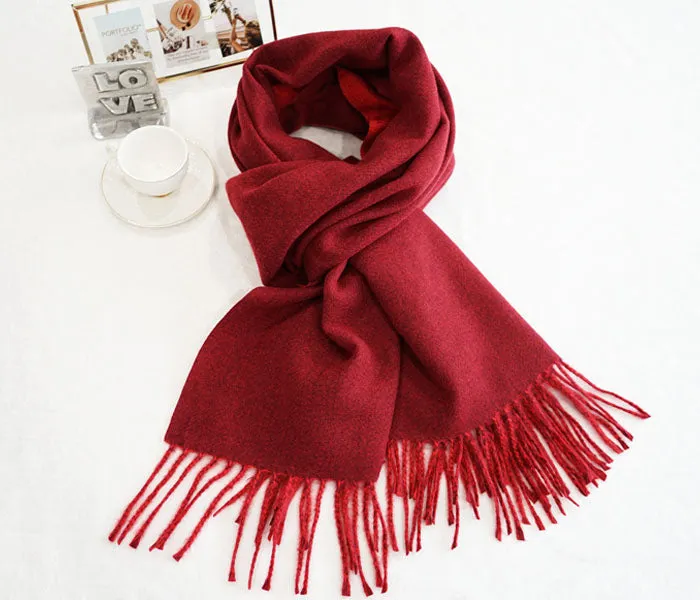 Two-Tone Cashmere Feel Scarves-S2416