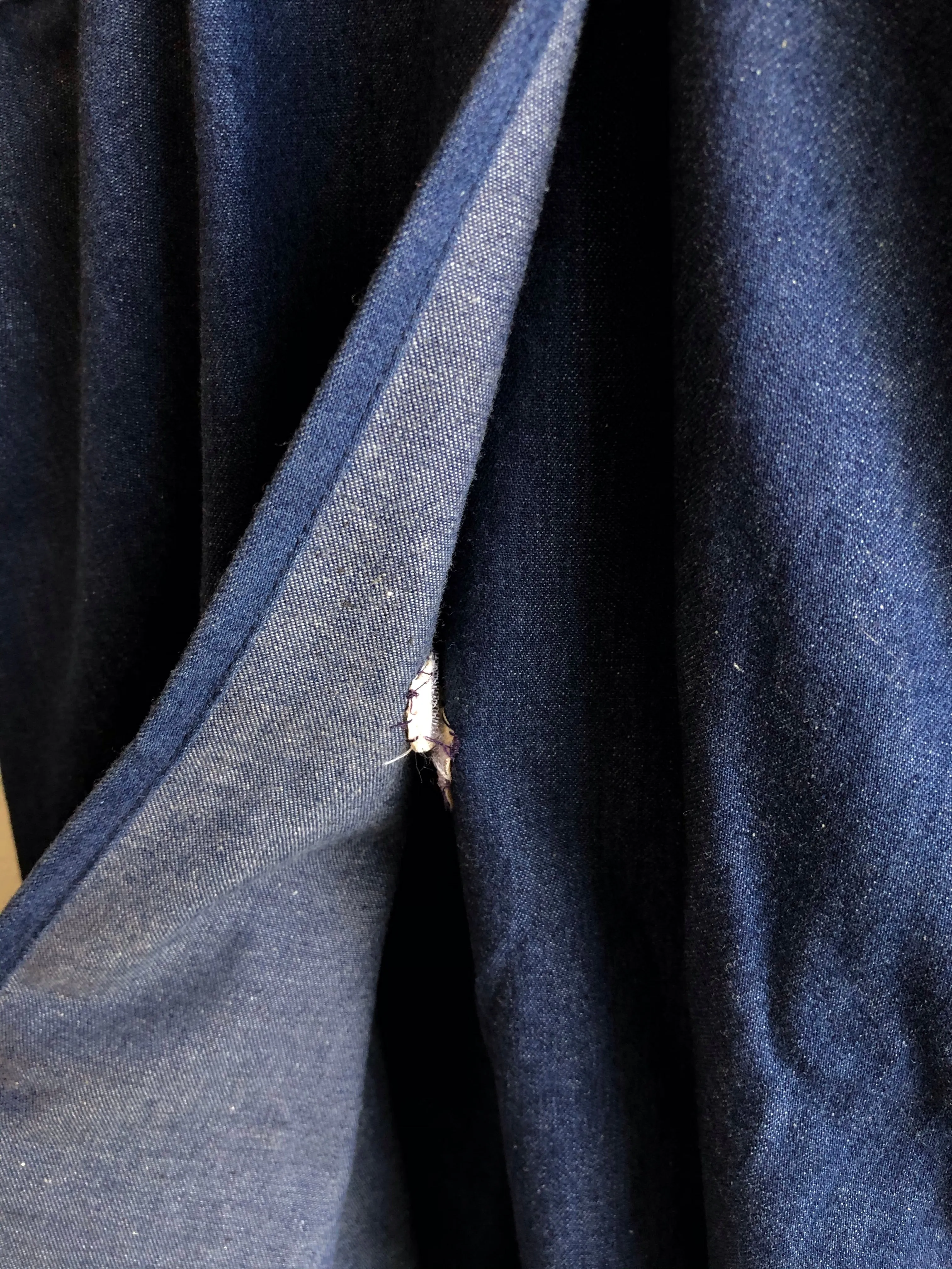 Vintage 1970s Levis Big E One-Wash Overall Skirt