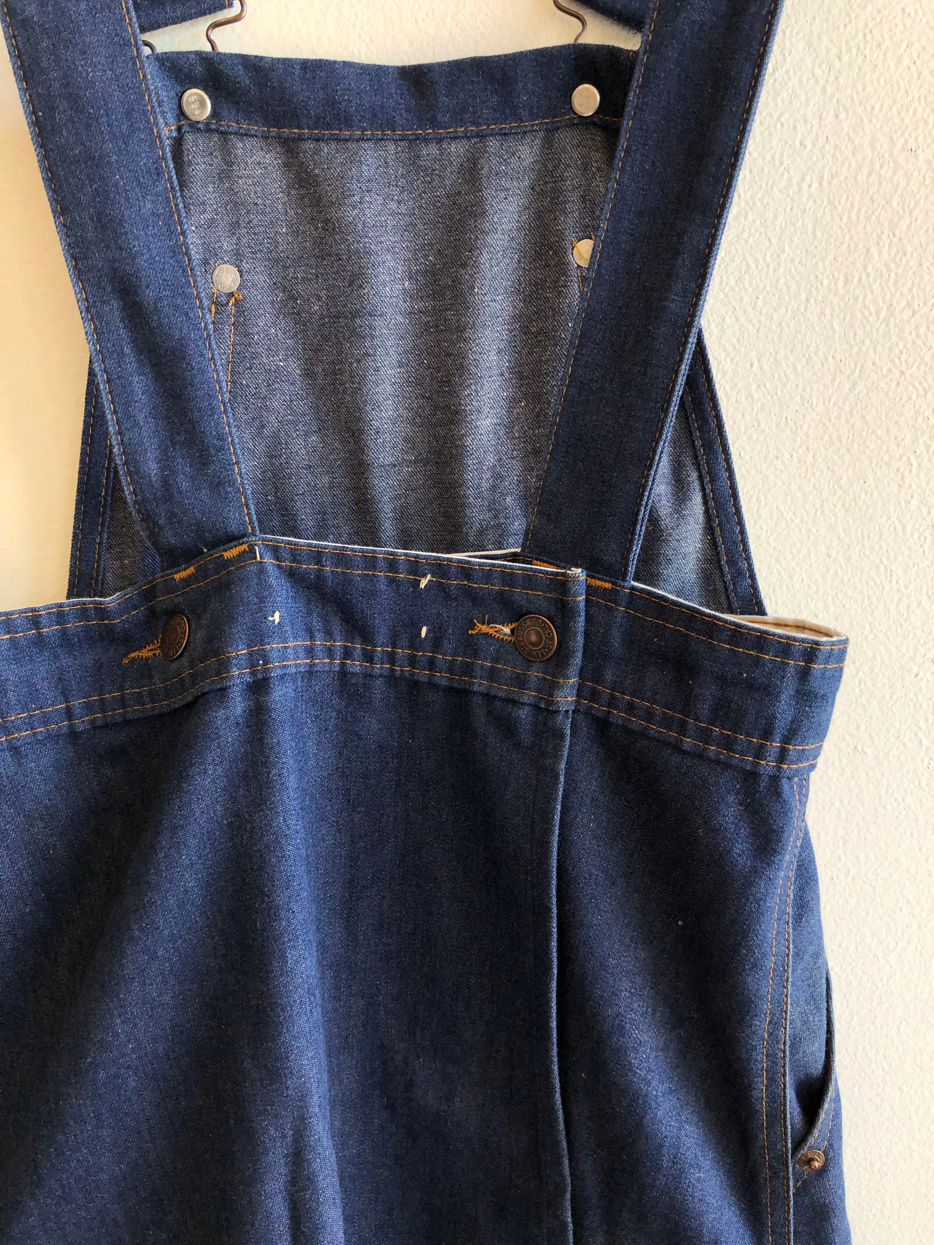 Vintage 1970s Levis Big E One-Wash Overall Skirt