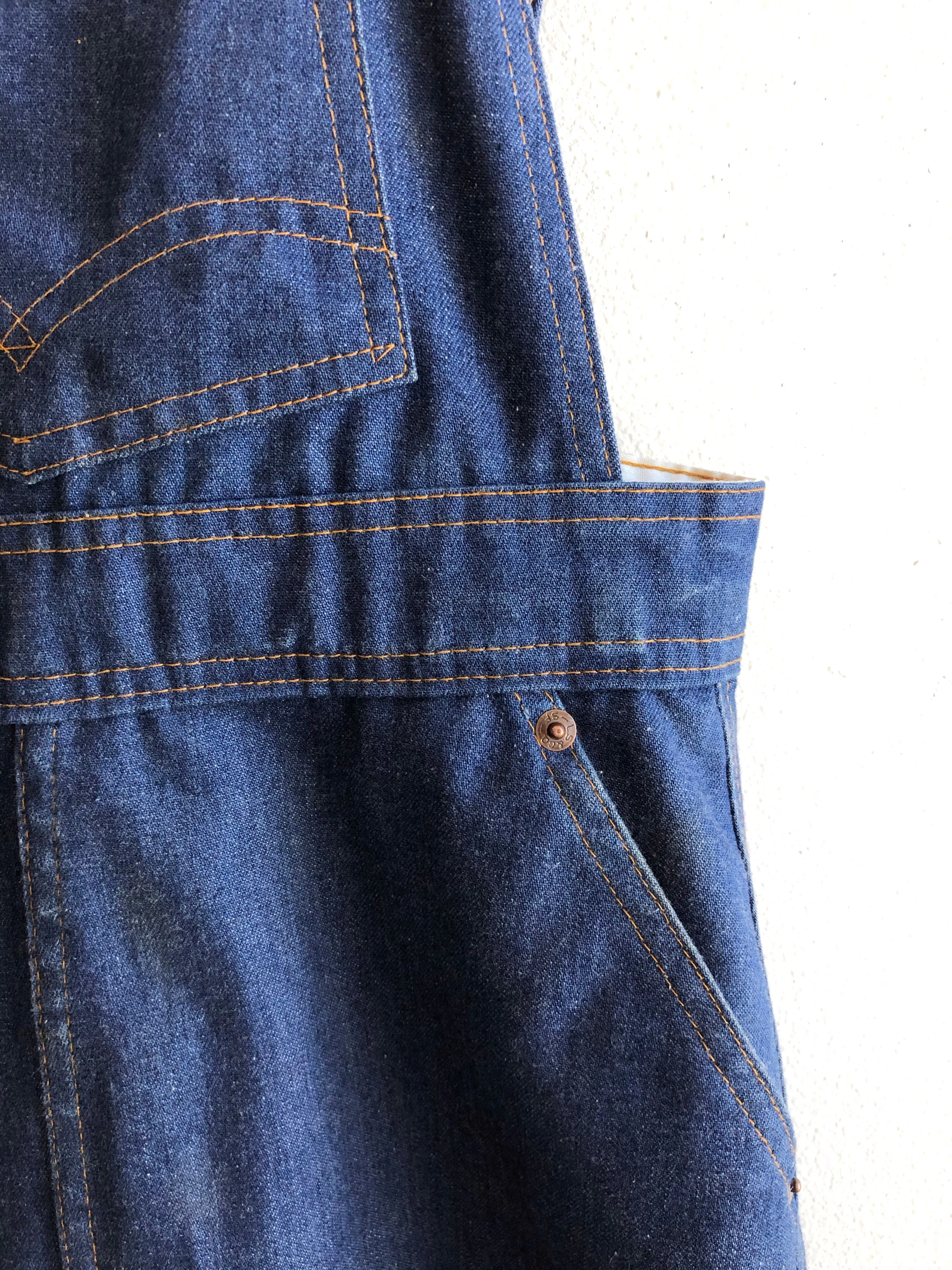 Vintage 1970s Levis Big E One-Wash Overall Skirt