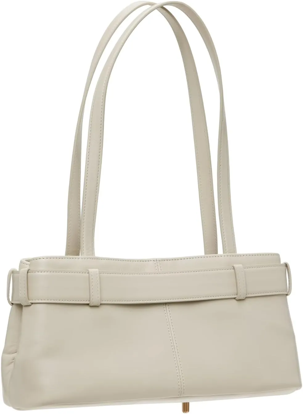 Vintage Shoulder Bag for Women Y2K Underarm Purse with Belt Buckle Small Satchel Tote Handbag
