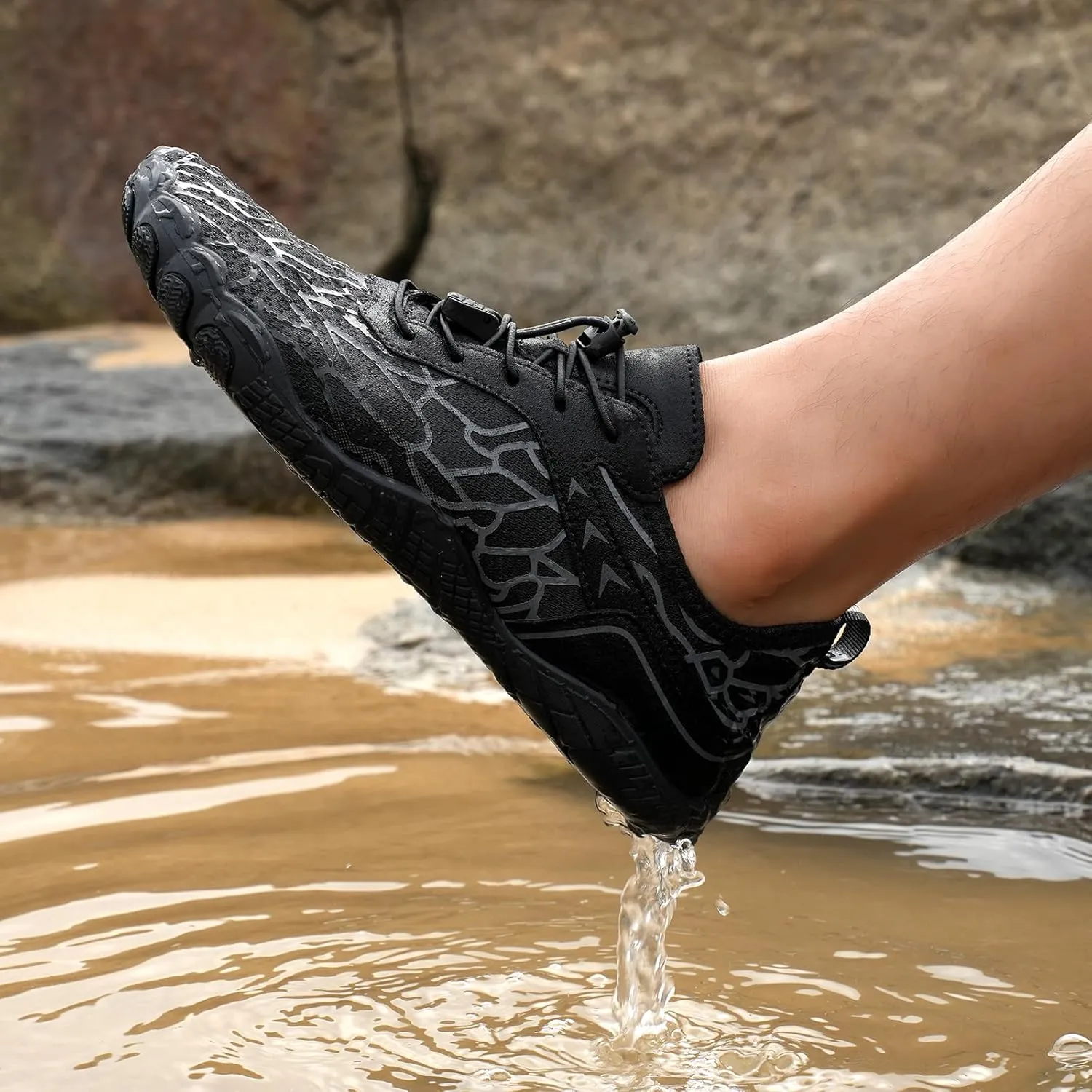 Water Shoes for Women Men Quick Dry Wide Toe Box Shoes Unisex Lightweight Barefoot Shoes Trail Running Healthy & Non-Slip Barefoot Shoes Athletic Breathable Grounded Shoes for Beach Pool Kayak