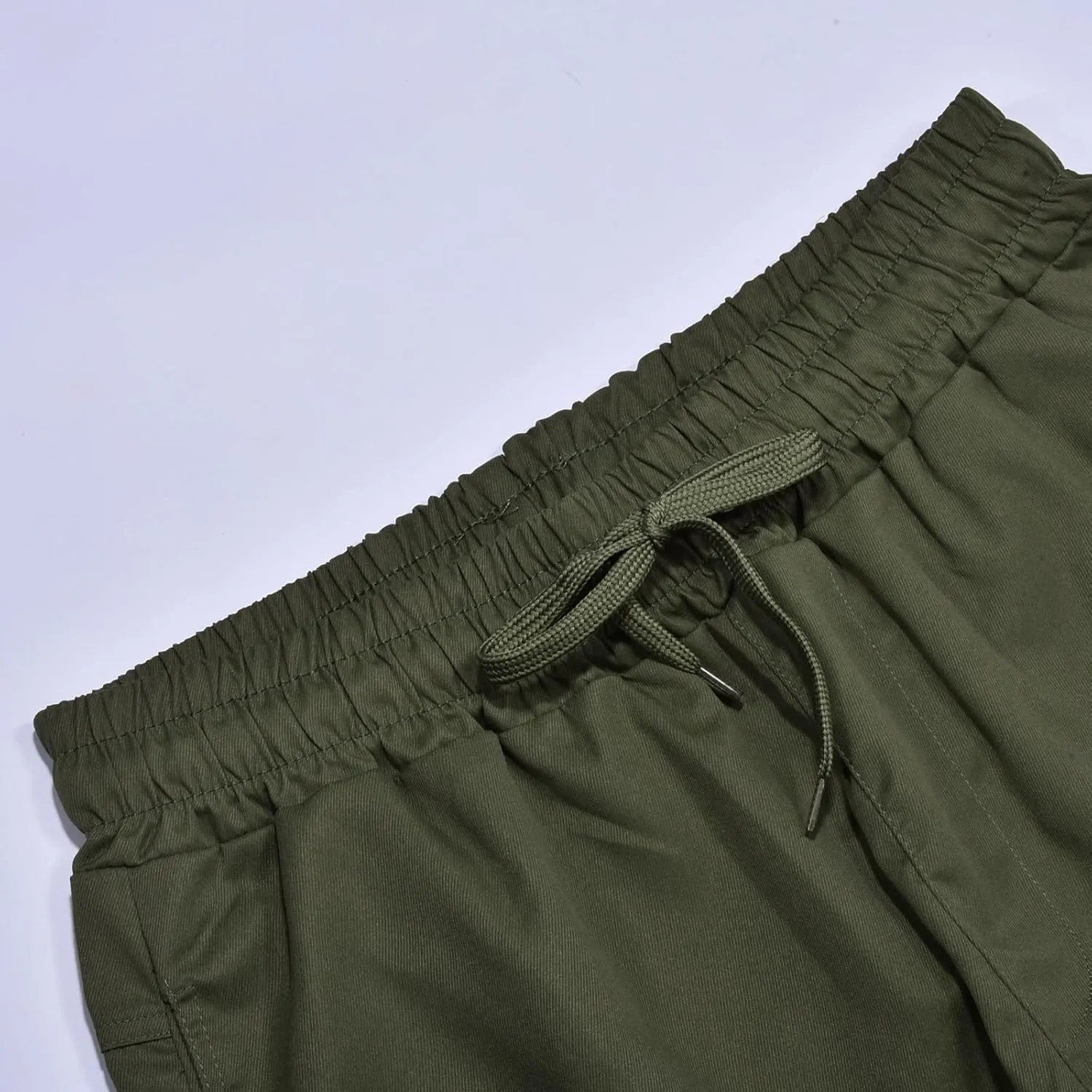 Weatherproof Men's Pants Mens Casual Elastic Drawstring Cargo Pants Lightweight Relaxed Fit Cotton Workout Sweatpants