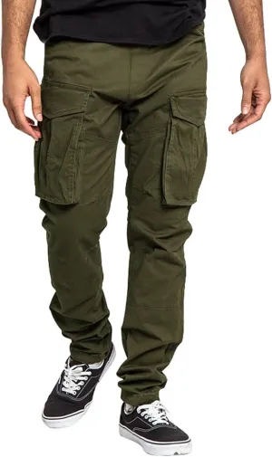 Weatherproof Men's Pants Mens Casual Elastic Drawstring Cargo Pants Lightweight Relaxed Fit Cotton Workout Sweatpants