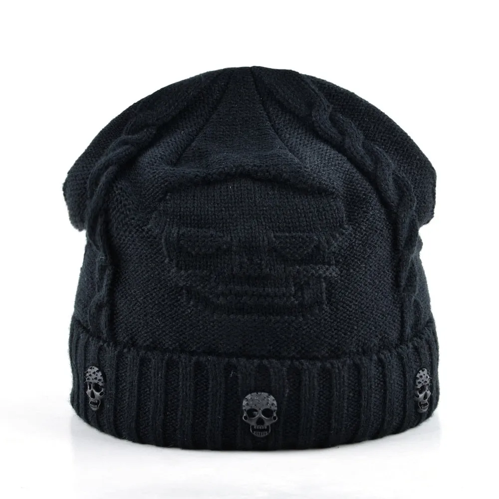 West Louis Velvet Rasta Skull Beanies