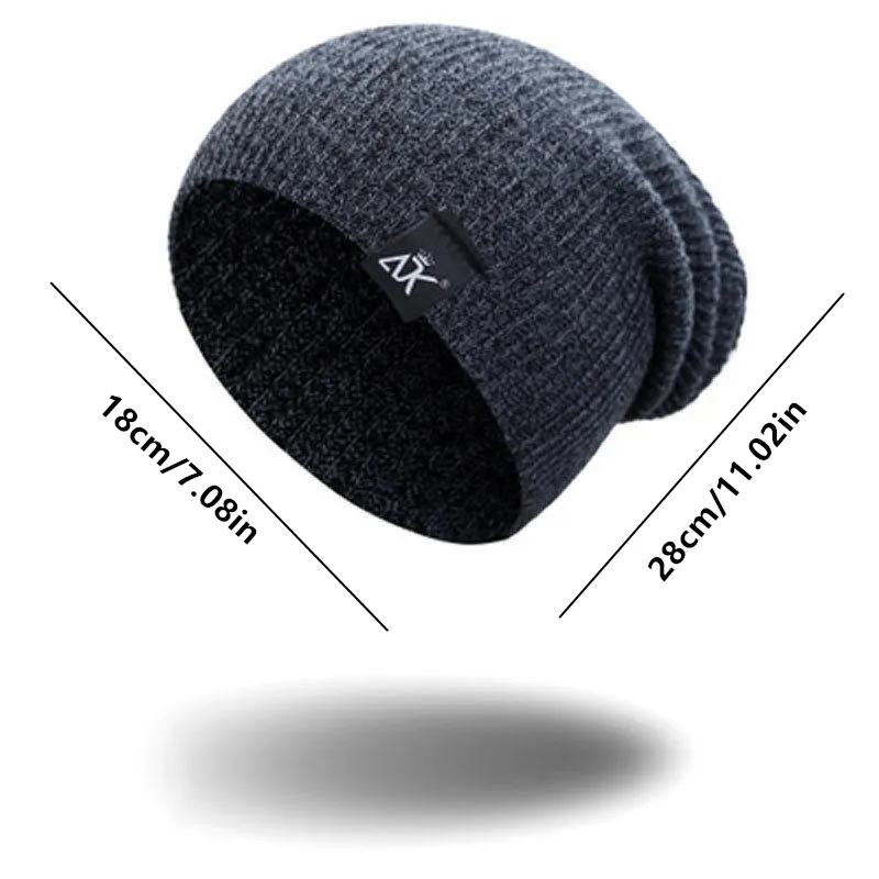 Winter Fashion Knitted Beanie Hat- Elastic Wool Outdoor