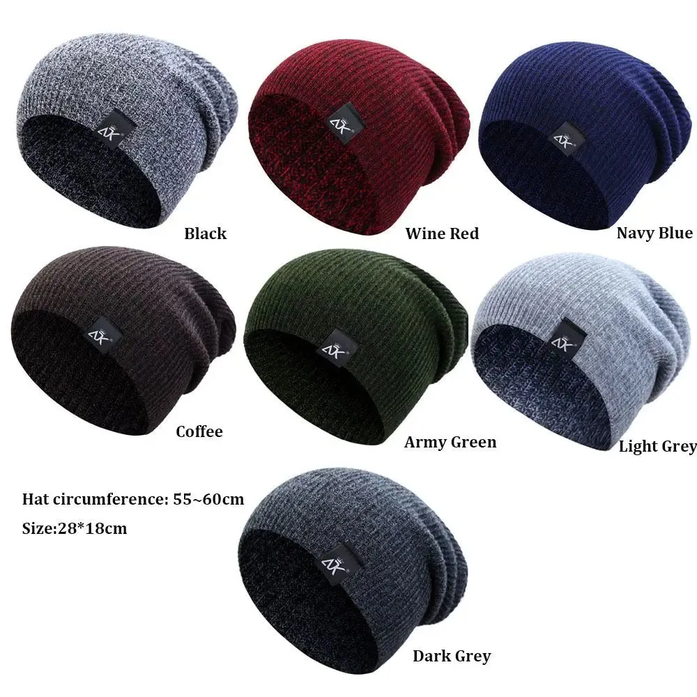 Winter Fashion Knitted Beanie Hat- Elastic Wool Outdoor