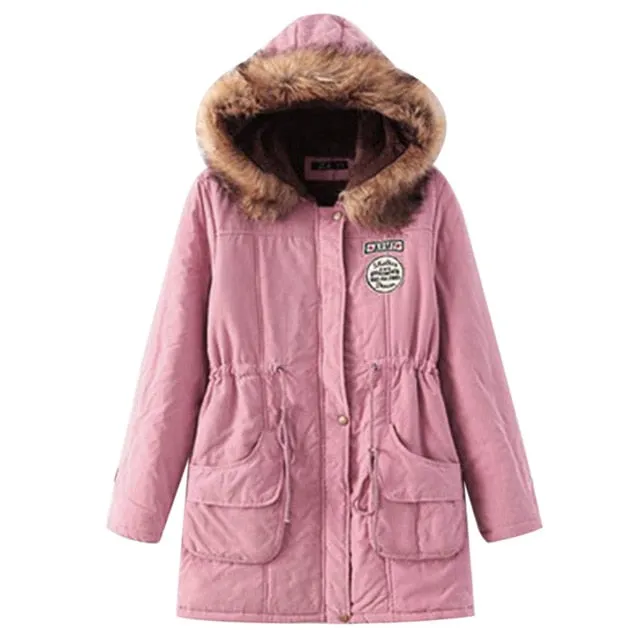 Winter/Spring Coat  Women Fluffy Parkas Female Women Coat Thicken Warm Cotton Winter Jacket