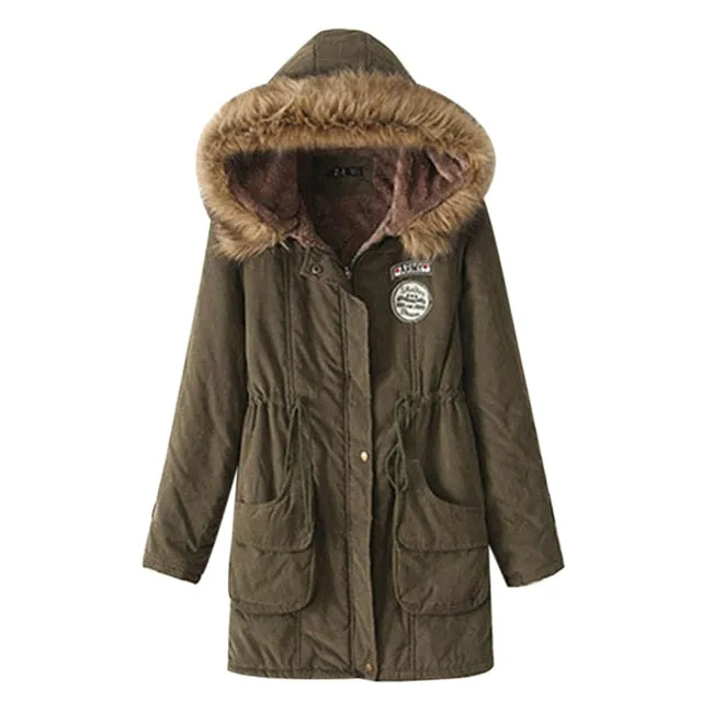 Winter/Spring Coat  Women Fluffy Parkas Female Women Coat Thicken Warm Cotton Winter Jacket