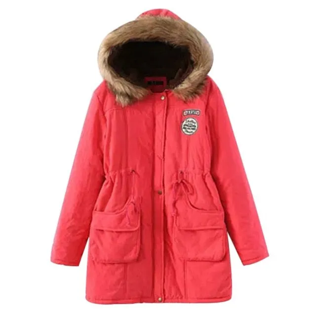 Winter/Spring Coat  Women Fluffy Parkas Female Women Coat Thicken Warm Cotton Winter Jacket