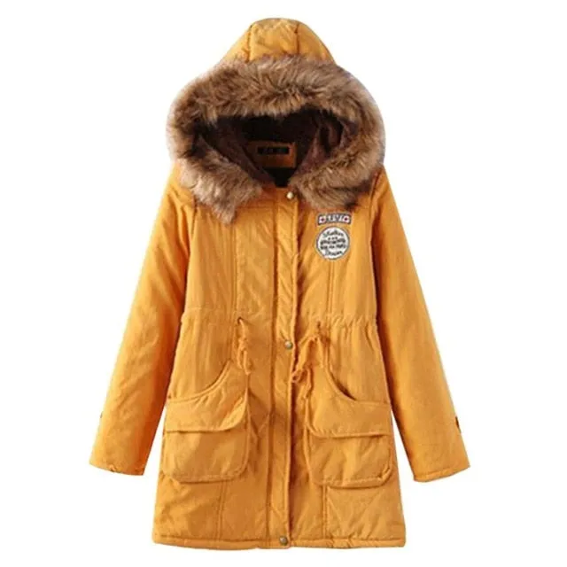 Winter/Spring Coat  Women Fluffy Parkas Female Women Coat Thicken Warm Cotton Winter Jacket