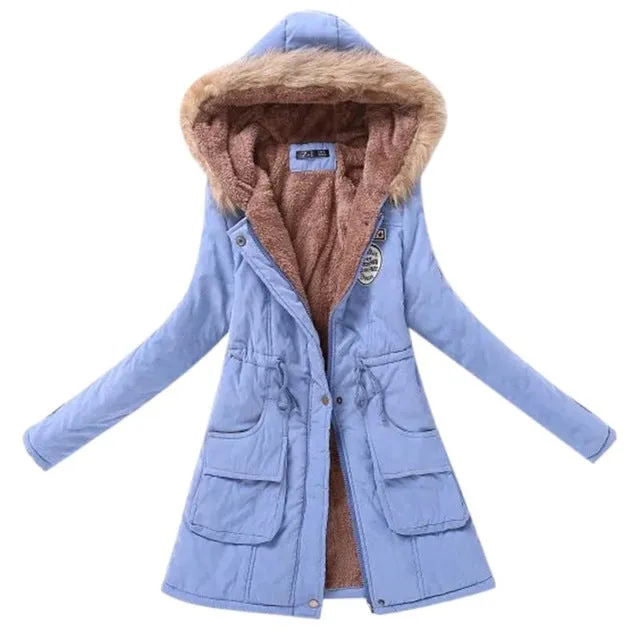 Winter/Spring Coat  Women Fluffy Parkas Female Women Coat Thicken Warm Cotton Winter Jacket
