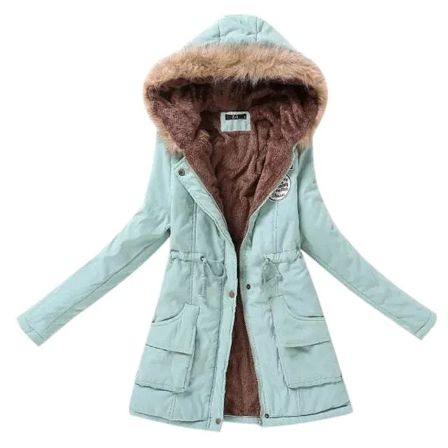 Winter/Spring Coat  Women Fluffy Parkas Female Women Coat Thicken Warm Cotton Winter Jacket