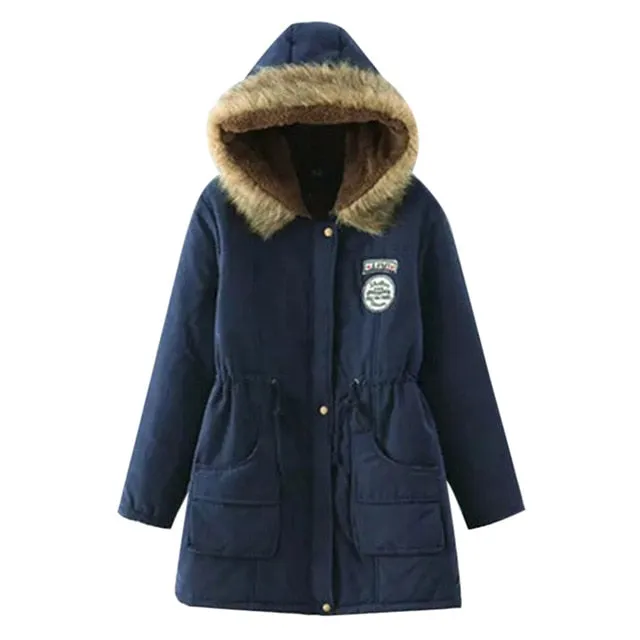Winter/Spring Coat  Women Fluffy Parkas Female Women Coat Thicken Warm Cotton Winter Jacket