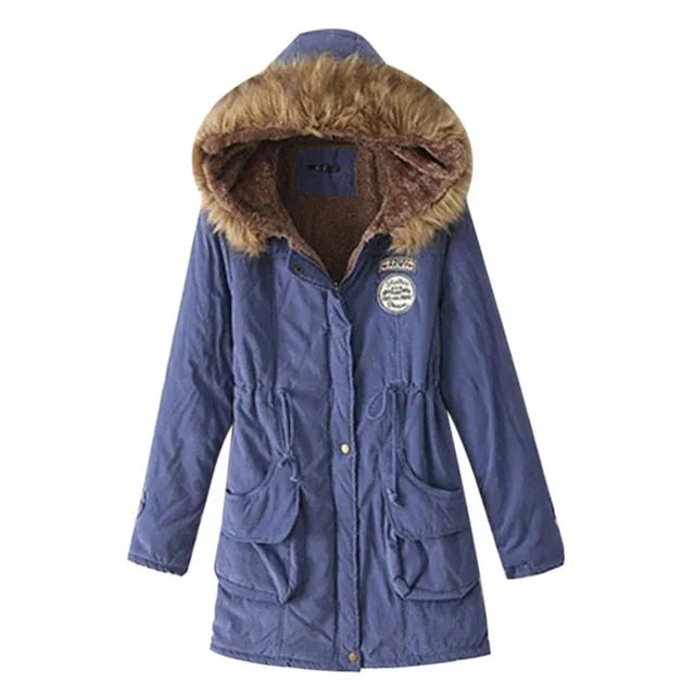 Winter/Spring Coat  Women Fluffy Parkas Female Women Coat Thicken Warm Cotton Winter Jacket