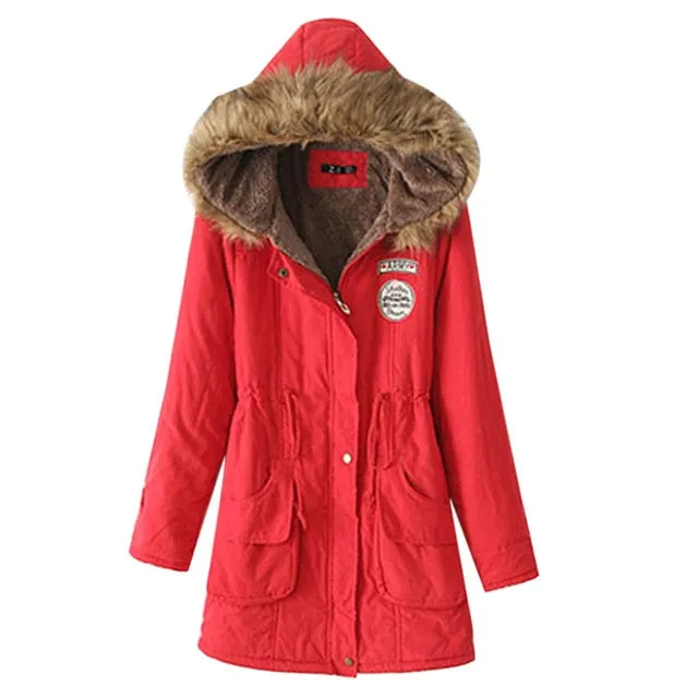 Winter/Spring Coat  Women Fluffy Parkas Female Women Coat Thicken Warm Cotton Winter Jacket