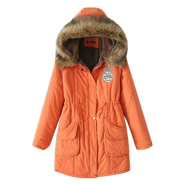Winter/Spring Coat  Women Fluffy Parkas Female Women Coat Thicken Warm Cotton Winter Jacket