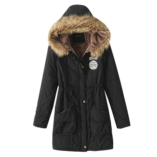Winter/Spring Coat  Women Fluffy Parkas Female Women Coat Thicken Warm Cotton Winter Jacket
