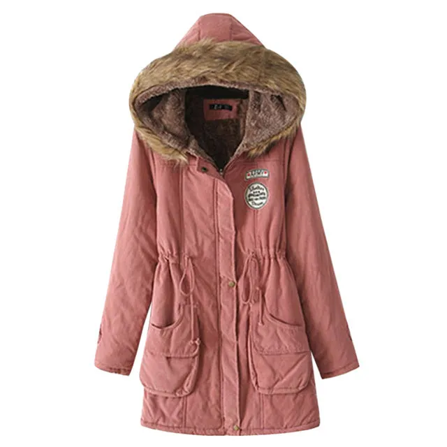 Winter/Spring Coat  Women Fluffy Parkas Female Women Coat Thicken Warm Cotton Winter Jacket