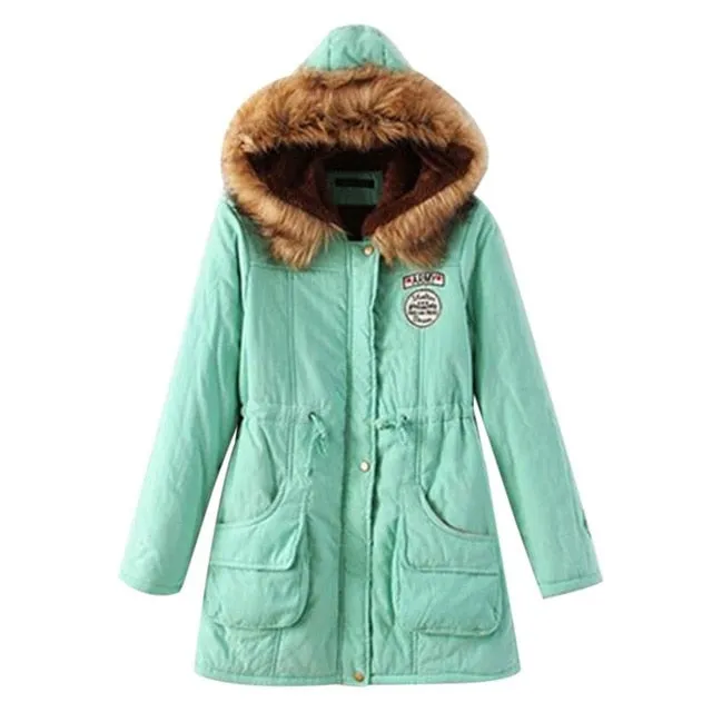 Winter/Spring Coat  Women Fluffy Parkas Female Women Coat Thicken Warm Cotton Winter Jacket